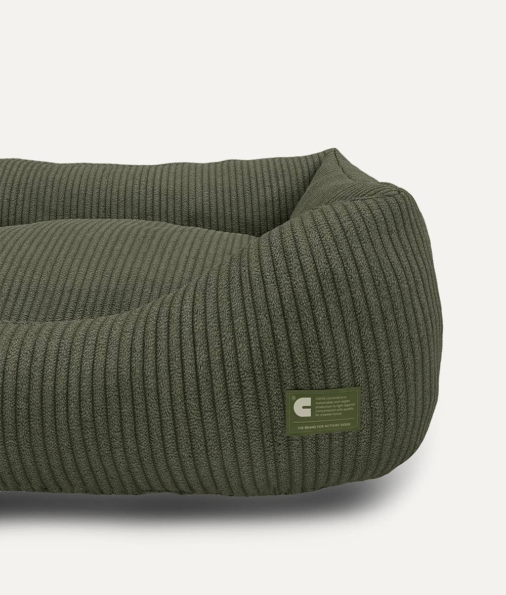 Panier pour chien en velours côtelé - Vert Kaki