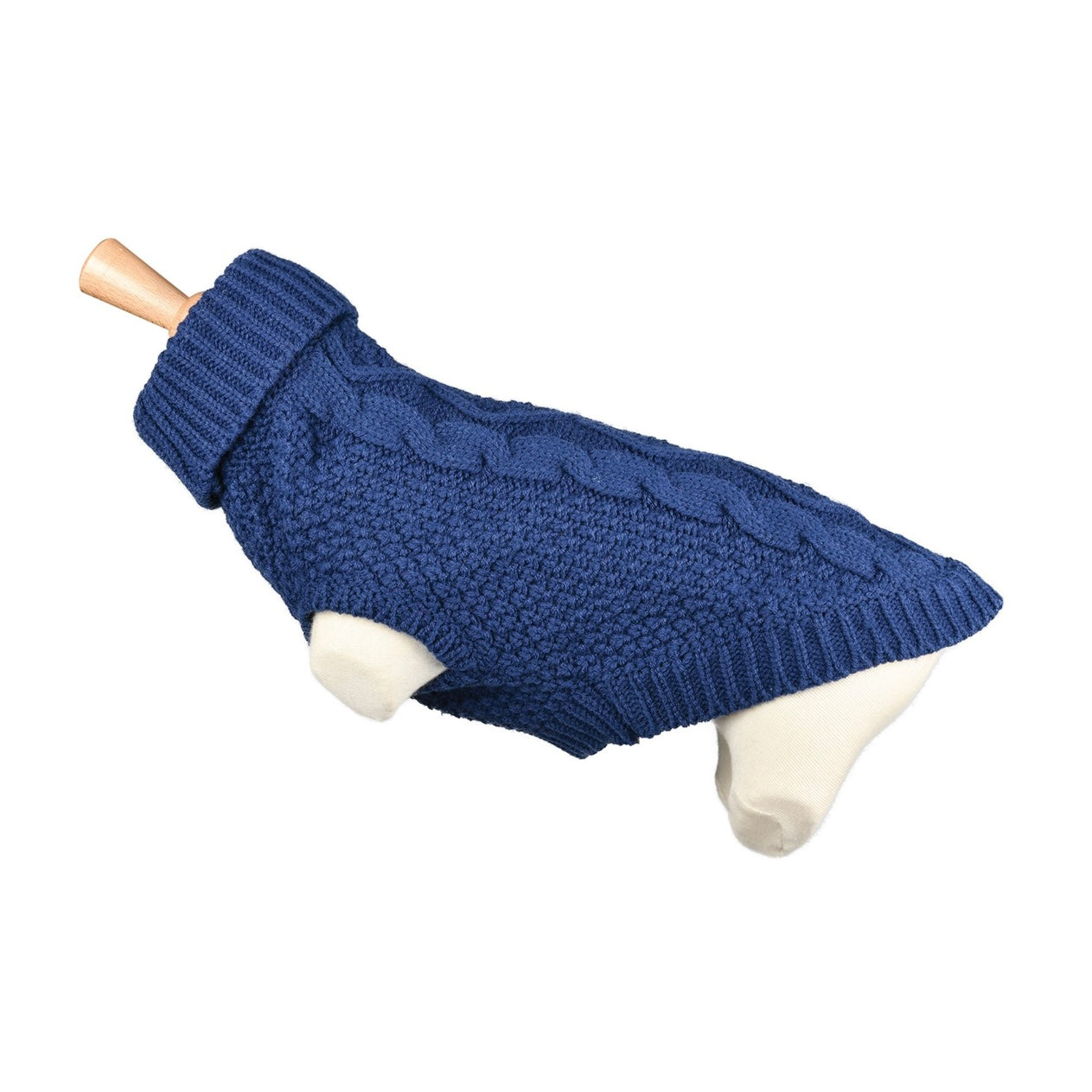 Pull Torsadé Élégant Bleu