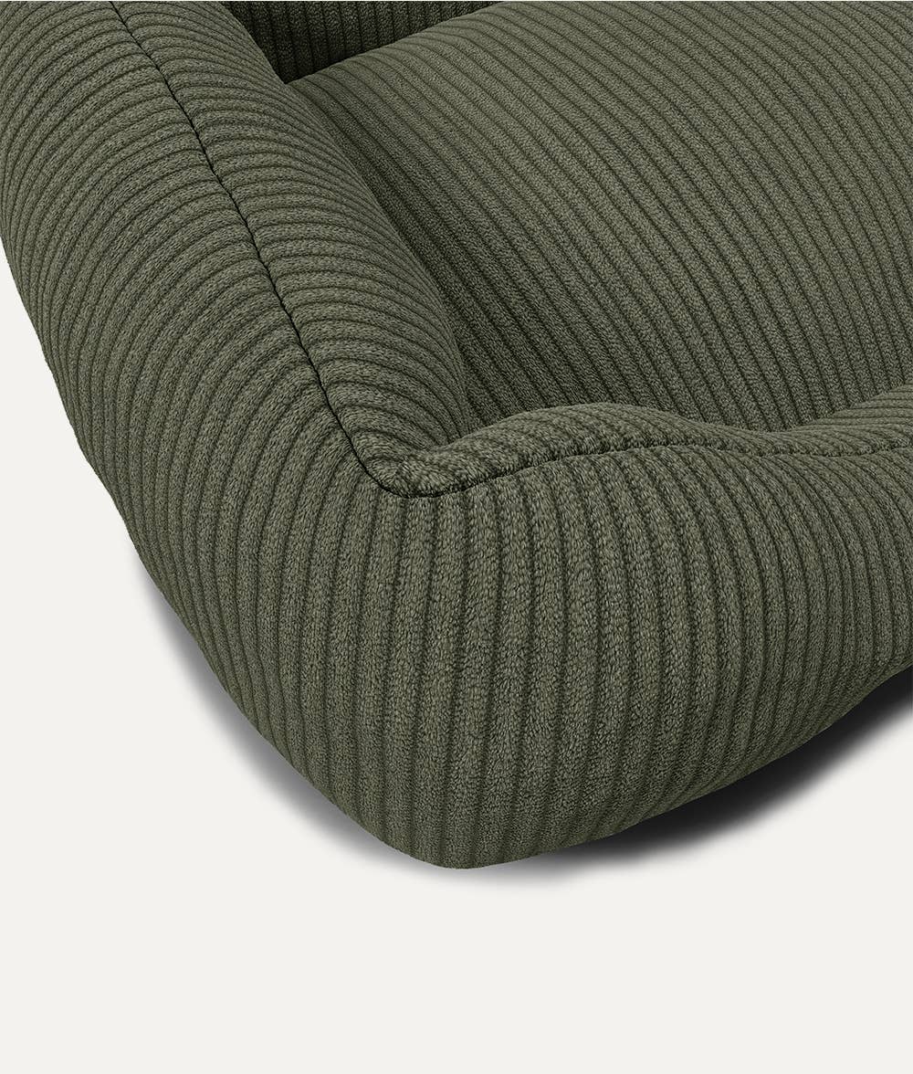 Panier pour chien en velours côtelé - Vert Kaki