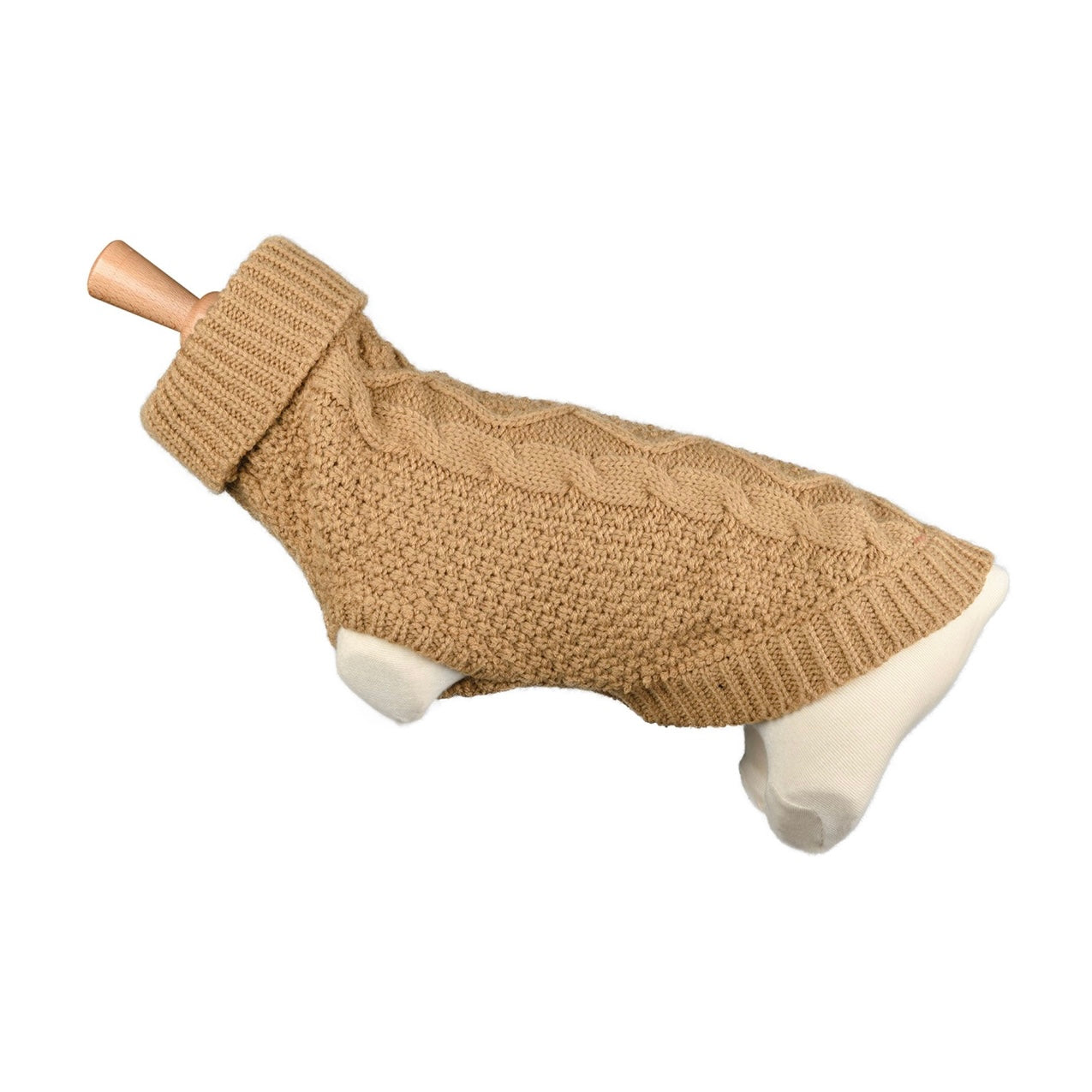 Pull Torsadé Élégant Beige