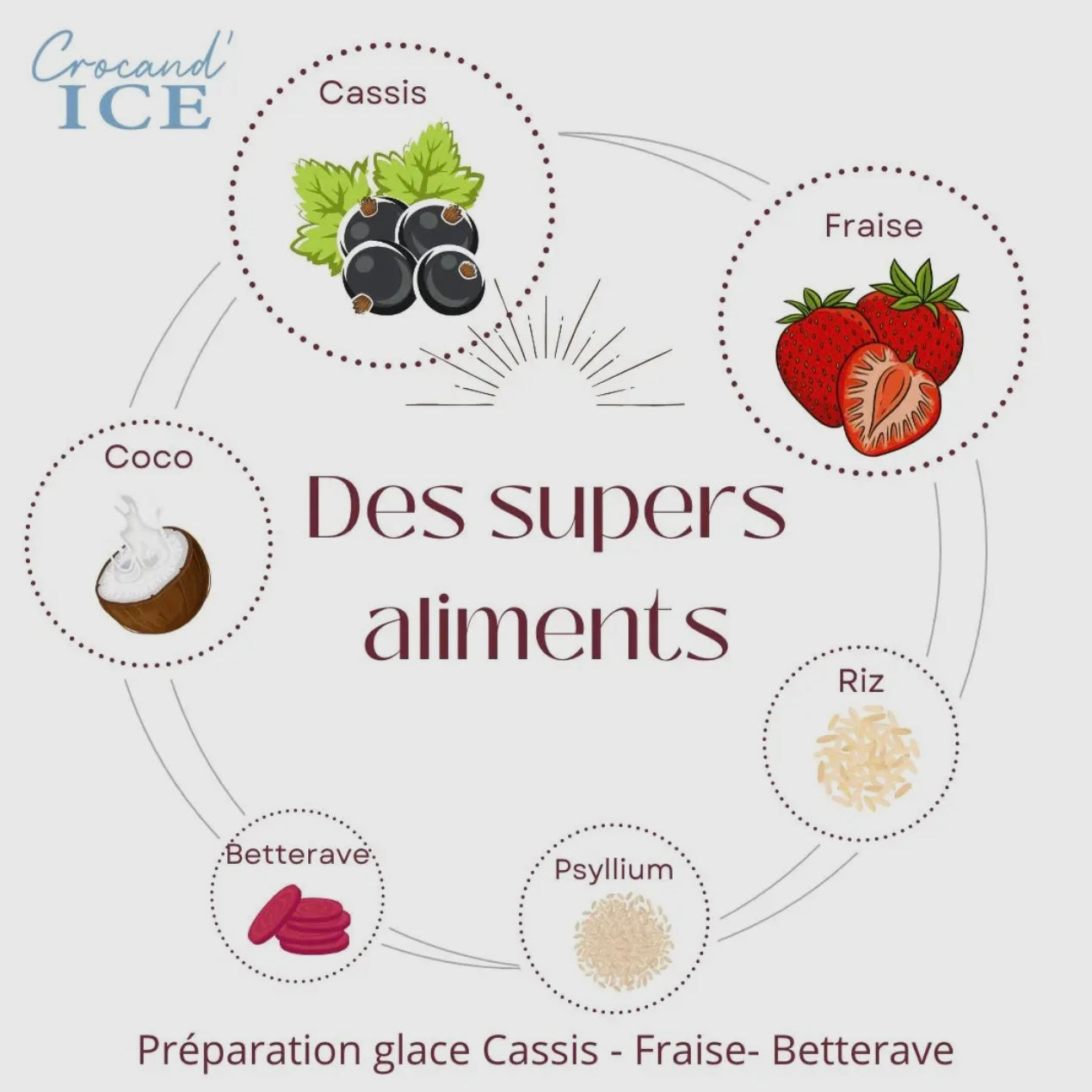Glace pour chien Cassis et Fraise