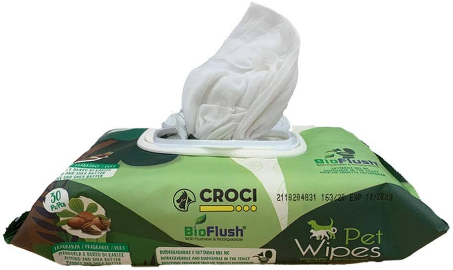 Lingettes humides pour chiens et chats - Beurre d'amande et de karité