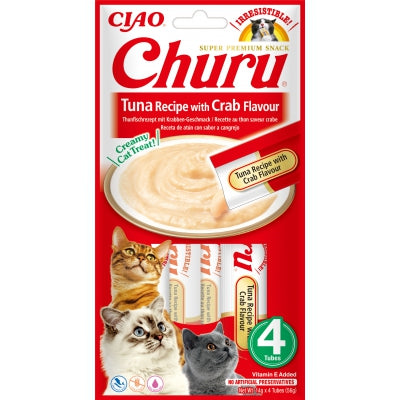 Purée CHURU au thon saveur crabe pour Chat