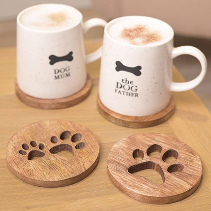 Lot de 2 sous-verres Paw Prints