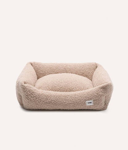 Panier pour chien en tissu bouclé - Beige