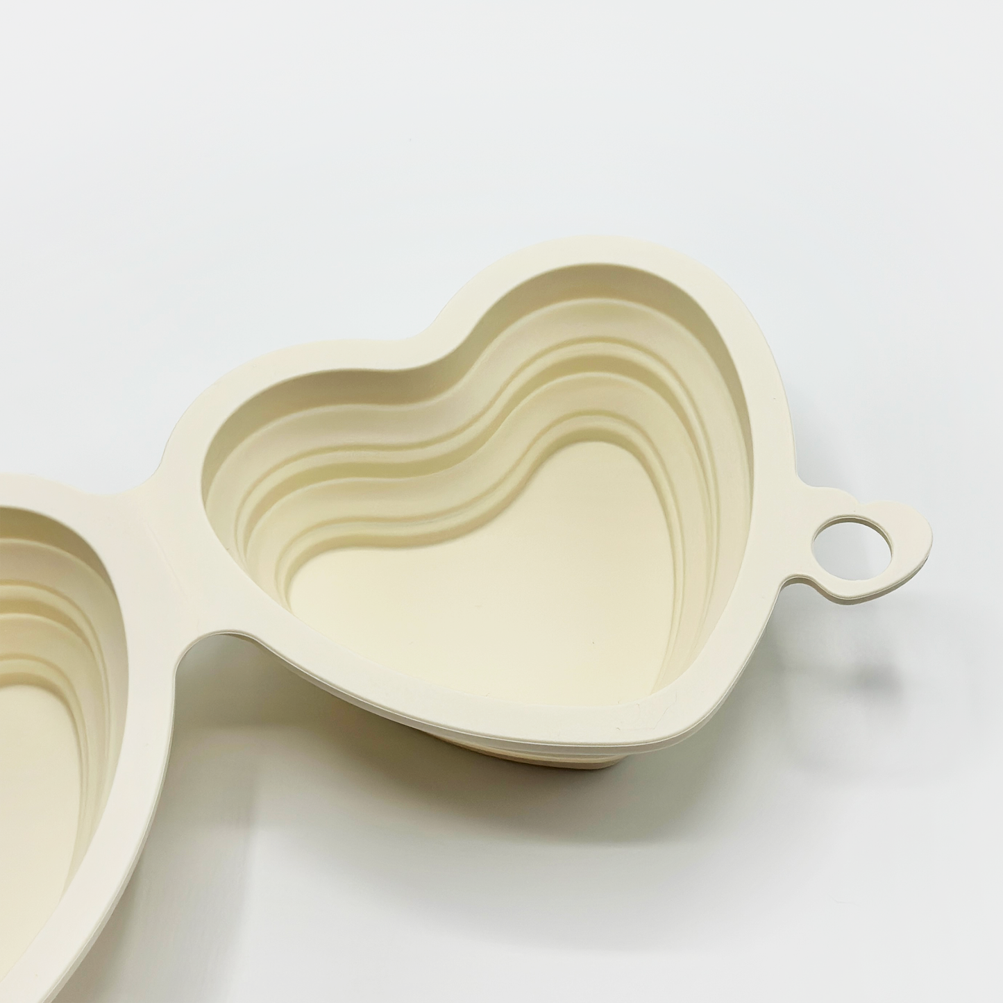Gamelle pliable en forme de cœur - Crème