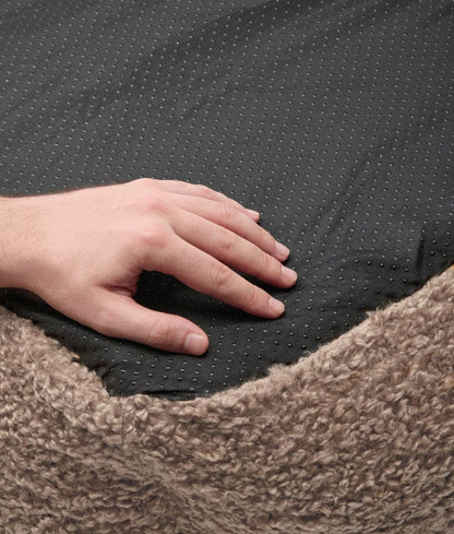 Panier pour chien en tissu bouclé - Beige