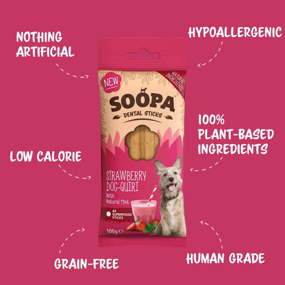 Bâtonnets Dentaires pour Chiens – Saveur Fraise Dog-Quiri