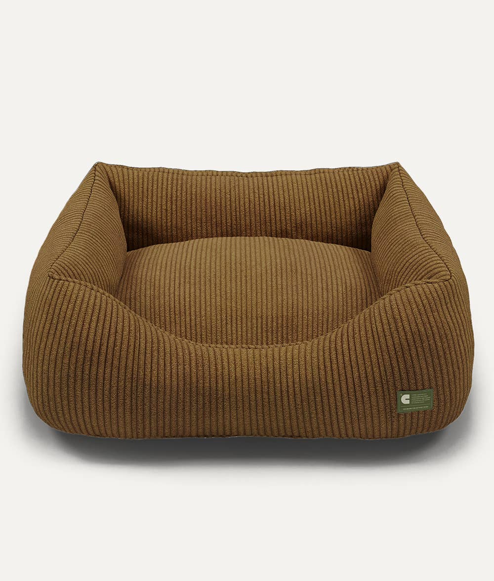 Panier pour chien en velours côtelé - Moutarde