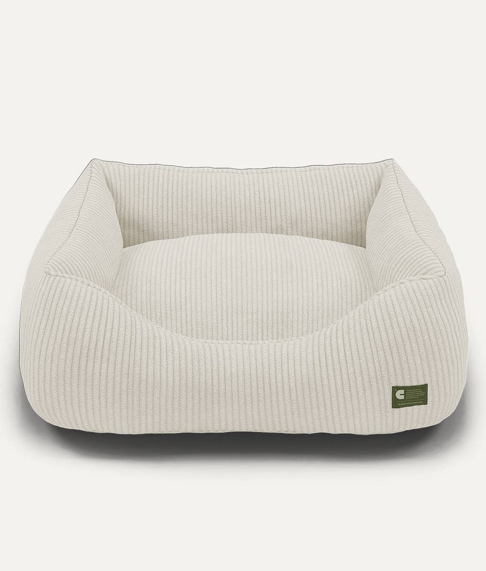 Panier pour chien en velours côtelé - Blanc