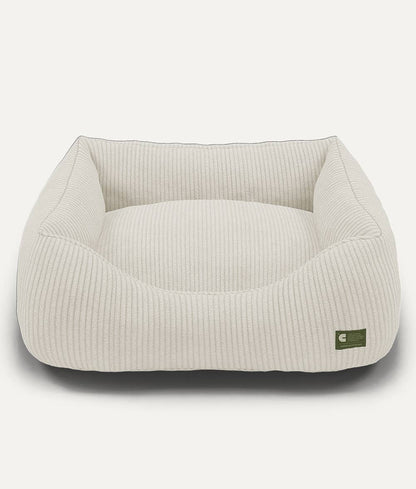 Panier pour chien en velours côtelé - Blanc